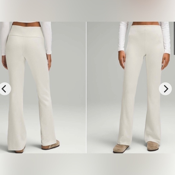 lululemon brushed softstreme ripped zip flare pant Size 10 - Picture 1 of 9